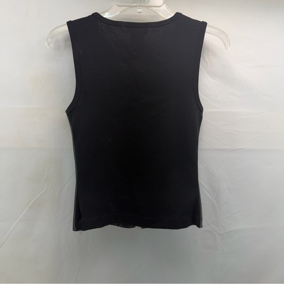 Wrapper Women’s small Black Faux Leather Zip-Up vest Top and 3/4 Skirt Set - Picture 13 of 15